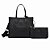 KIT SANTA LOLLA BOLSA TOTE SOFT E CLUTCH PRETA - Imagem 1