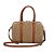 BOLSA SANTA LOLLA BAÚ GRANDE TRAMADO MARROM TRANSVERSAL - Imagem 6