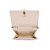 BOLSA CARTEIRA SANTA LOLLA METALIZADA OFF WHITE ALÇA CORRENTE TRANSVERSAL - Imagem 8