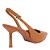 SCARPIN SANTA LOLLA SLINGBACK COURO PELICA CARAMELO BICO FINO SALTO ALTO FINO - Imagem 3