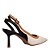 SCARPIN SANTA LOLLA SLINGBACK COURO MARFIM SALTO FINO - Imagem 2
