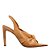 PEEP TOE SANTA LOLLA SLINGBACK COURO BICO FOLHA CARAMELO - Imagem 1
