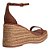 SANDÁLIA SANTA LOLLA ESPADRILLE ANABELA COURO CONFORT MARROM - Imagem 4