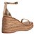 SANDÁLIA SANTA LOLLA ESPADRILLE ANABELA COURO METALIZADA DOURADA - Imagem 2