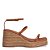 SANDÁLIA SANTA LOLLA ESPADRILLE ANABELA COURO CARAMELO - Imagem 1