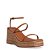 SANDÁLIA SANTA LOLLA ESPADRILLE ANABELA COURO CARAMELO - Imagem 2