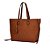 BOLSA SHOPPER SANTA LOLLA GRANDE FLOATER MARROM ZÍPER - Imagem 3