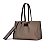 BOLSA SANTA LOLLA SHOPPER CANVAS E CLUTCH MARROM DARK - Imagem 1