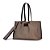 BOLSA SANTA LOLLA SHOPPER CANVAS E CLUTCH MARROM DARK - Imagem 5
