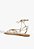 SANDALIA SCHUTZ KATE LACE UP FLAT DOURADO - Imagem 3