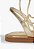 SANDALIA SCHUTZ KATE LACE UP FLAT DOURADO - Imagem 7