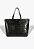 BOLSA SHOPPING GRANDE YUMI CROCO PRETA - Imagem 1