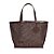 BOLSA SHOPPER SANTA LOLLA TELA ALÇA DE OMBRO MARROM - Imagem 7