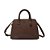 BOLSA MEDIA SANTA LOLLA NOBUCK ALÇA DUPLA - DARK COCOA - Imagem 1