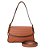 BOLSA SANTA LOLLA MEDIA SOFT CUBOS ALÇA DE OMBRO BRICK CARAMELO - Imagem 1