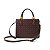 BOLSA TOTE SANTA LOLLA SOFT CUBOS MARROM DARK ALÇA DUPLA - Imagem 5