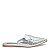 MOCASSIM MULE SANTA LOLLA METALIZADO GLOW PRATA BICO FINO - Imagem 1