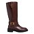 BOTA COURO CONFORT BOOT CANO ALTO MONTARIA SANTA LOLLA MARROM DARK - Imagem 1