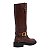 BOTA COURO CONFORT BOOT CANO ALTO MONTARIA SANTA LOLLA MARROM DARK - Imagem 4