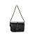BOLSA BAGUETE PEQUENA RÚSTICO PRETO PESPONTOS - Imagem 1