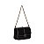 BOLSA BAGUETE PEQUENA RÚSTICO PRETO PESPONTOS - Imagem 2