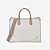 BOLSA SHOPPING JORGE BISCHOFF MONOGRAMA JB OFF WHITE NUDE LINHO - Imagem 1