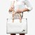 BOLSA SHOPPING JORGE BISCHOFF MONOGRAMA JB OFF WHITE NUDE LINHO - Imagem 2