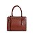 BOLSA TOTE BAG SANTA LOLLA SOFT MARROM TRANSVERSAL PESPONTOS - Imagem 1
