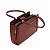 BOLSA TOTE BAG SANTA LOLLA SOFT MARROM TRANSVERSAL PESPONTOS - Imagem 3