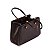 BOLSA MÉDIA SANTA LOLLA TEXTURIZADA LIZARD ALÇA TRANSVERSAL MARROM DARK - Imagem 5