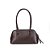 BOLSA DE OMBRO SANTA LOLLA ESTRUTURADA SOFT LISO MARROM DARK - Imagem 1