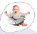 Almofada para Sentar Cinza - Baby Pil - Imagem 3