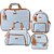 Kit Bolsa Maternidade 4 peças Mosaico Cinza - Hug - Imagem 1