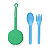 OmiePod Talheres para OmieBox Mint Green - Imagem 1