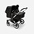 Bugaboo Donkey 5 Twin Carrinho Para Gêmeos Black 2 Berços e 2 Assentos Estrutura Branca - Imagem 1