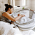 HALO Berço Giratório Luxe Centro Calmante Músicas, Luzes, Acopla Cama Sleeper Luxe Series Cinza - Imagem 5
