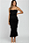 PinkBlush Maternity Vestido Midi para Gestante Cetim Smocked Elástico - Imagem 3