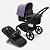 Carrinho Bugaboo Fox 5 com Assento e Moisés Midnight Black Astro Purple - Imagem 1