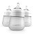 Mamadeira Nanobebe Toque Natural 3 Un Branco 270ml - Imagem 1