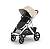 Carrinho de bebê UPPAbaby Vista V3 - Declan - Oat Melange | Estrutura prateada | Couro castanho - Imagem 1