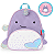 Mochila Infantil Zoo Baleia Narval Skip Hop - Imagem 1