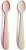 Colheres Mushie - Blush/Shifting Sand, 2 unidades, Silicone - Imagem 1