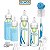 Kit Mamadeira de Vidro Dr. Brown's Anti-Colic Options+ com bicos de níveis 1, 2 e 3, capas de silicone, escova Soft-Touch, tampas de viagem e HappyPaci, 0m+ - Imagem 2