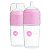 Mamadeira PopYum 260ml Rosa Anti-Cólica com Mixer e Trava Natural, Fluxo Médio - 2 unidades - Imagem 1