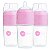 Mamadeira PopYum 260ml Rosa Anti-Cólica com Mixer e Trava Natural, Fluxo Médio - 3 unidades - Imagem 1
