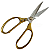 Tesoura Inox Sahara SK-05 - Dourada - Imagem 1
