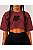 Cropped Overesized Bordô Alma Preta - Imagem 1