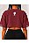 Cropped Overesized Bordô Deus é uma Mulher Preta - Imagem 2