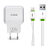 Carregador 2 Usb 2.4A 12W Com Cabo Usb Lightning KD-605A Kaidi - Imagem 1
