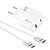 Carregador Rápido 1 Usb + 1 Tipo C 65W + Cabo Tipo C CRG-387CC Hrebos - Imagem 2